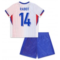 Francúzsko Adrien Rabiot #14 Vonkajší Detský futbalový dres ME 2024 Krátky Rukáv (+ trenírky)
